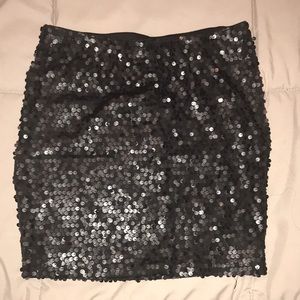 Lily Rose Black Sequin Skirt